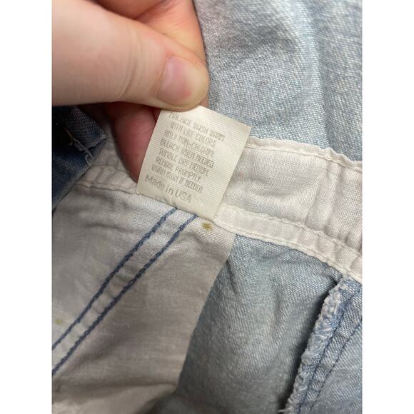 Vintage Osh Kosh B'Gosh Kids 1980s Light Jean Short Overalls Vestbak 24 Months - Picture 7 of 7